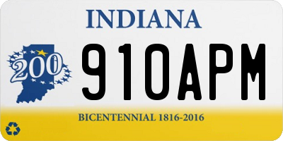 IN license plate 910APM