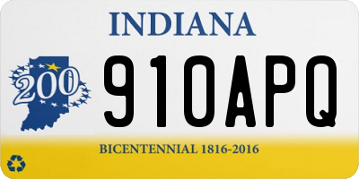 IN license plate 910APQ
