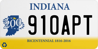 IN license plate 910APT