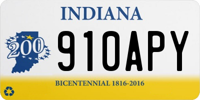 IN license plate 910APY