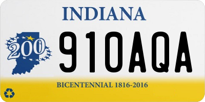 IN license plate 910AQA
