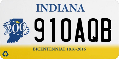IN license plate 910AQB