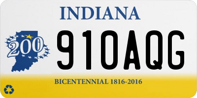 IN license plate 910AQG