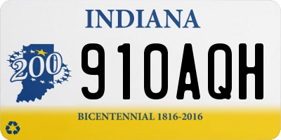 IN license plate 910AQH