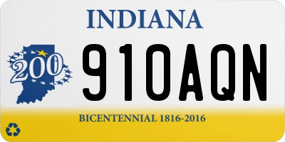 IN license plate 910AQN