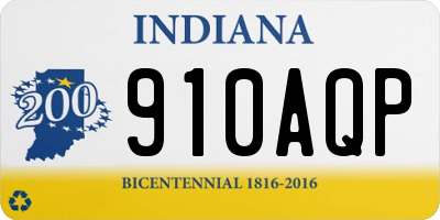 IN license plate 910AQP