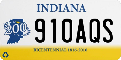 IN license plate 910AQS