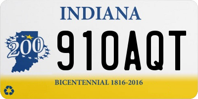 IN license plate 910AQT