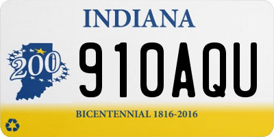 IN license plate 910AQU