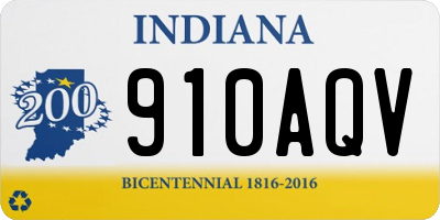 IN license plate 910AQV