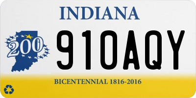 IN license plate 910AQY
