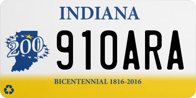 IN license plate 910ARA
