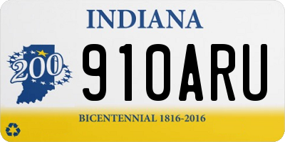 IN license plate 910ARU