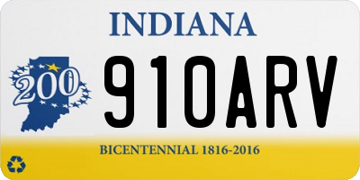 IN license plate 910ARV