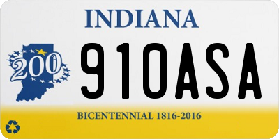 IN license plate 910ASA