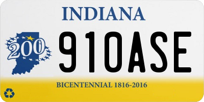 IN license plate 910ASE