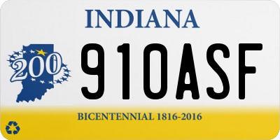 IN license plate 910ASF