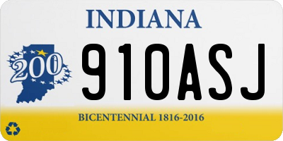 IN license plate 910ASJ
