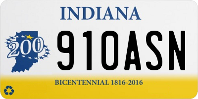 IN license plate 910ASN