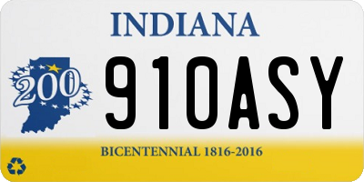 IN license plate 910ASY