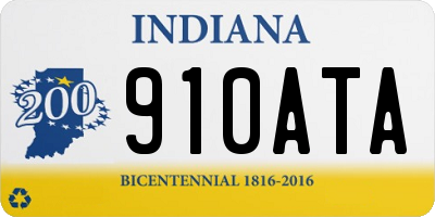 IN license plate 910ATA