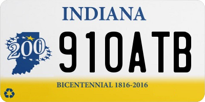 IN license plate 910ATB