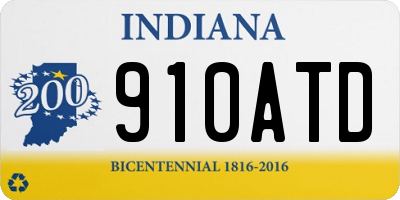 IN license plate 910ATD