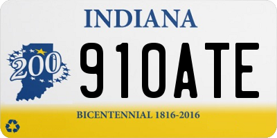 IN license plate 910ATE