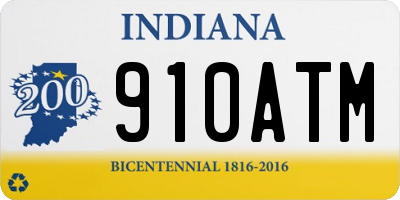 IN license plate 910ATM
