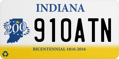 IN license plate 910ATN