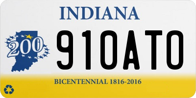 IN license plate 910ATO