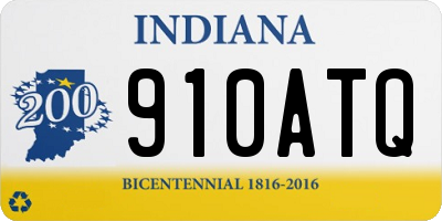 IN license plate 910ATQ