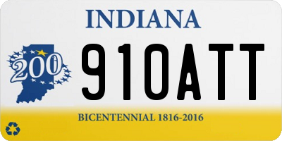 IN license plate 910ATT