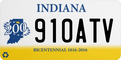 IN license plate 910ATV