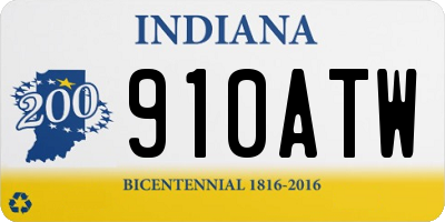 IN license plate 910ATW
