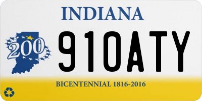 IN license plate 910ATY