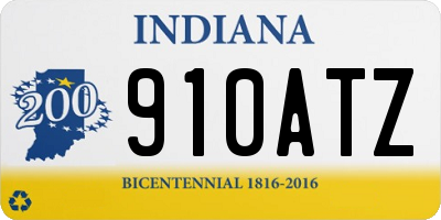IN license plate 910ATZ