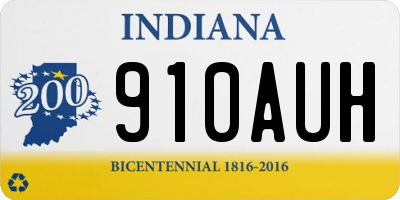 IN license plate 910AUH