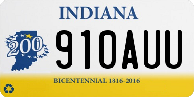 IN license plate 910AUU