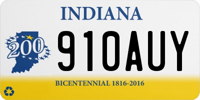 IN license plate 910AUY
