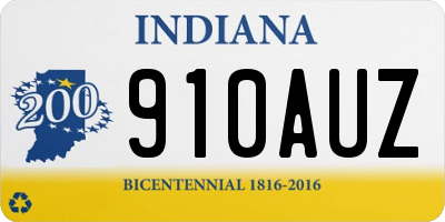 IN license plate 910AUZ