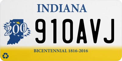 IN license plate 910AVJ