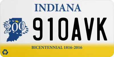 IN license plate 910AVK
