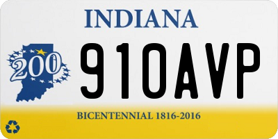 IN license plate 910AVP