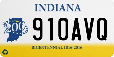 IN license plate 910AVQ