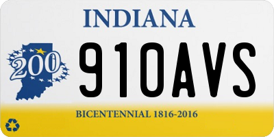 IN license plate 910AVS