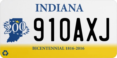 IN license plate 910AXJ