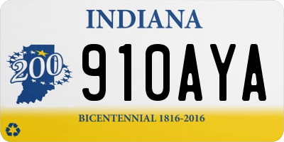 IN license plate 910AYA