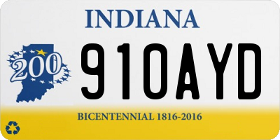 IN license plate 910AYD