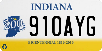 IN license plate 910AYG